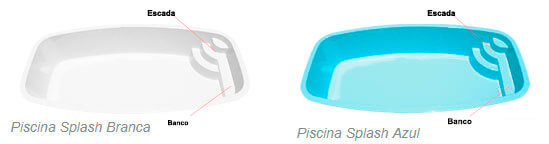 Cores das piscinas splash italiana