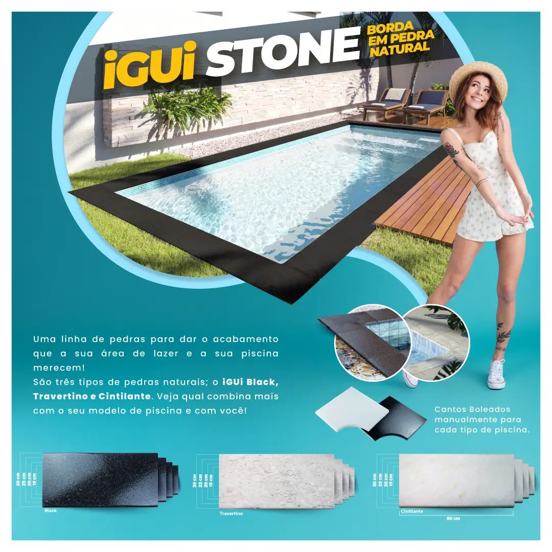 iGUi Stone - Borda em pedra natural